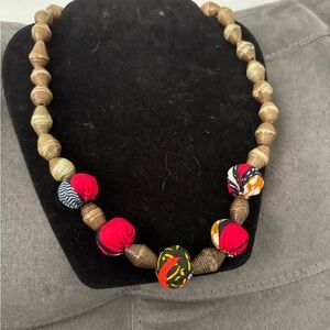 Colorful Ketange Beaded Necklace. New handmade in Rwanda